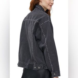 DKNY Rigid Denim Stud Jacket Women's Denim Jacket 3X